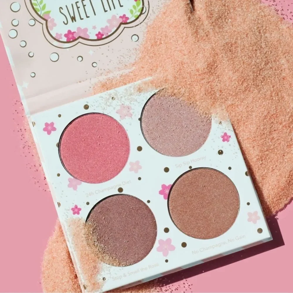 $10 🌙 Beauty Bakerie Cotton Candy Champagne Blushlighter‎ Palette 🆕 FULL SZ